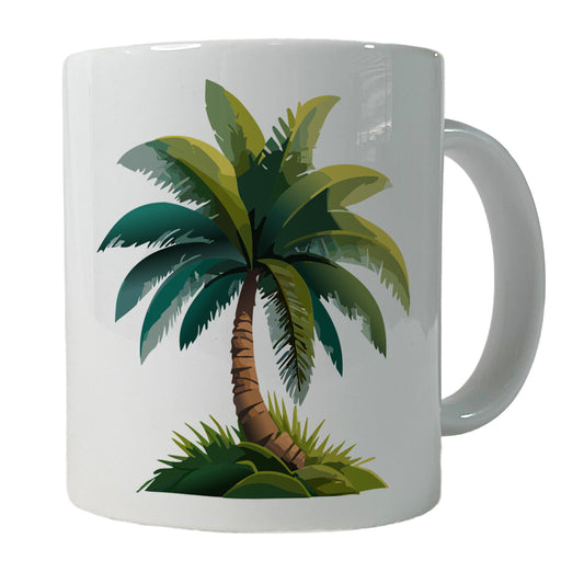 Palm Tree Lush Tropical Ceramic Tea Coffee Mug Cup - 11oz