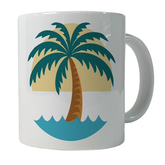 Palm Tree Ocean Tropical Vacation Ceramic Tea Coffee Mug Cup - 11oz
