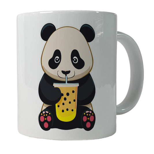 Panda Drinking Boba Bubble Tea Ceramic Tea Coffee Mug Cup - 11oz
