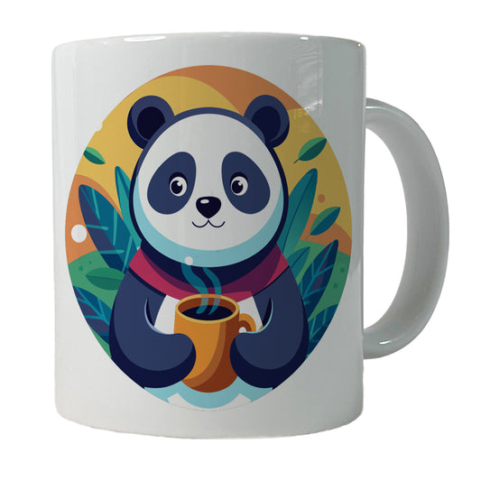 Panda Drinking Coffee Ceramic Tea Coffee Mug Cup - 11oz