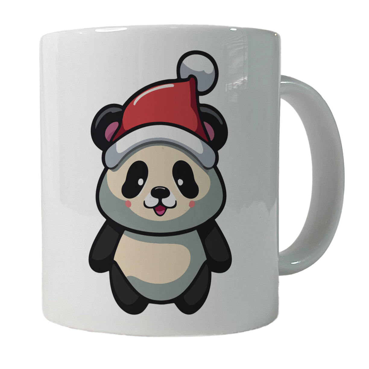 Panda Wearing Santa Hat Christmas Ceramic Tea Coffee Mug Cup - 11oz