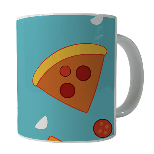 Pepperoni Pizza Scattered Pattern Ceramic Tea Coffee Mug Cup - 11oz