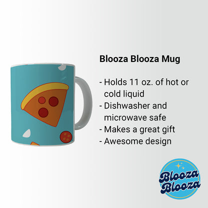 Pepperoni Pizza Scattered Pattern Ceramic Tea Coffee Mug Cup - 11oz