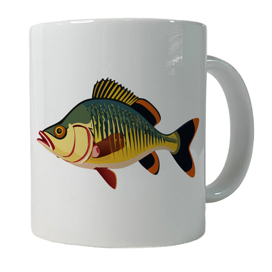 Perch Fish Colorful Fishing Ceramic Tea Coffee Mug Cup - 11oz