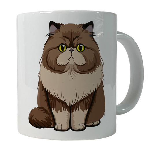 Persian Cat Sitting Ceramic Tea Coffee Mug Cup - 11oz