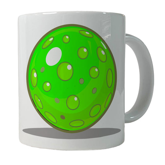 Pickleball Ball Green Ceramic Tea Coffee Mug Cup - 11oz