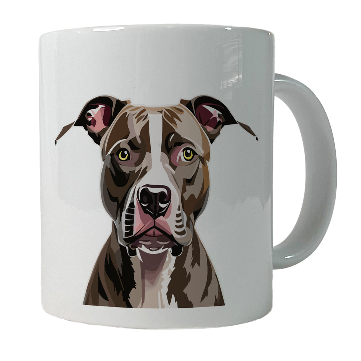 Pit Bull Dog Face Staring Ceramic Tea Coffee Mug Cup - 11oz