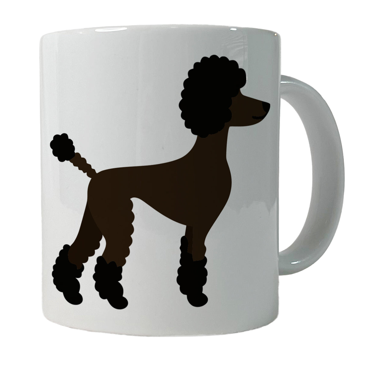 Poodle Silhouette Profile Dog Ceramic Tea Coffee Mug Cup - 11oz