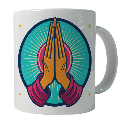 Prayer Praying Pleading Hands Christian Religion Ceramic Tea Coffee Mug Cup - 11oz