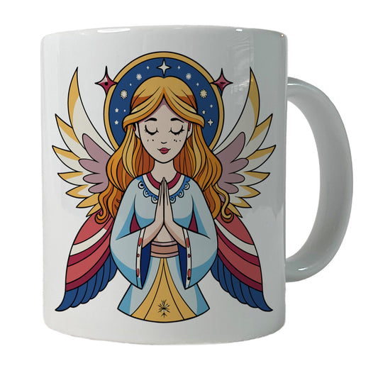 Praying Angel Christian Inspirational Prayer Ceramic Tea Coffee Mug Cup - 11oz