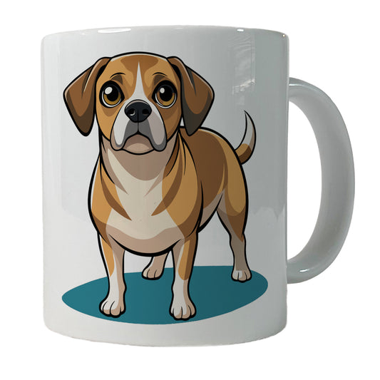Puggle Dog Ceramic Tea Coffee Mug Cup - 11oz
