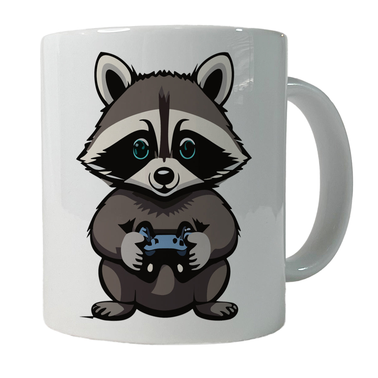 Raccoon Gamer Gaming Playing Game Ceramic Tea Coffee Mug Cup - 11oz