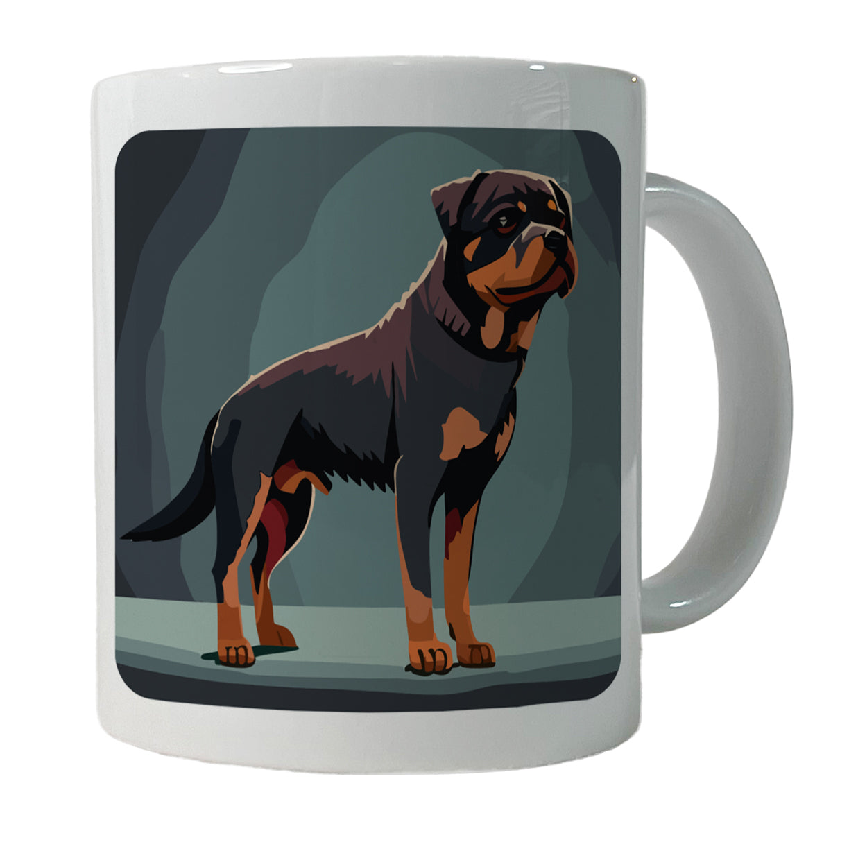 Rottweiler Dog Standing Ceramic Tea Coffee Mug Cup - 11oz