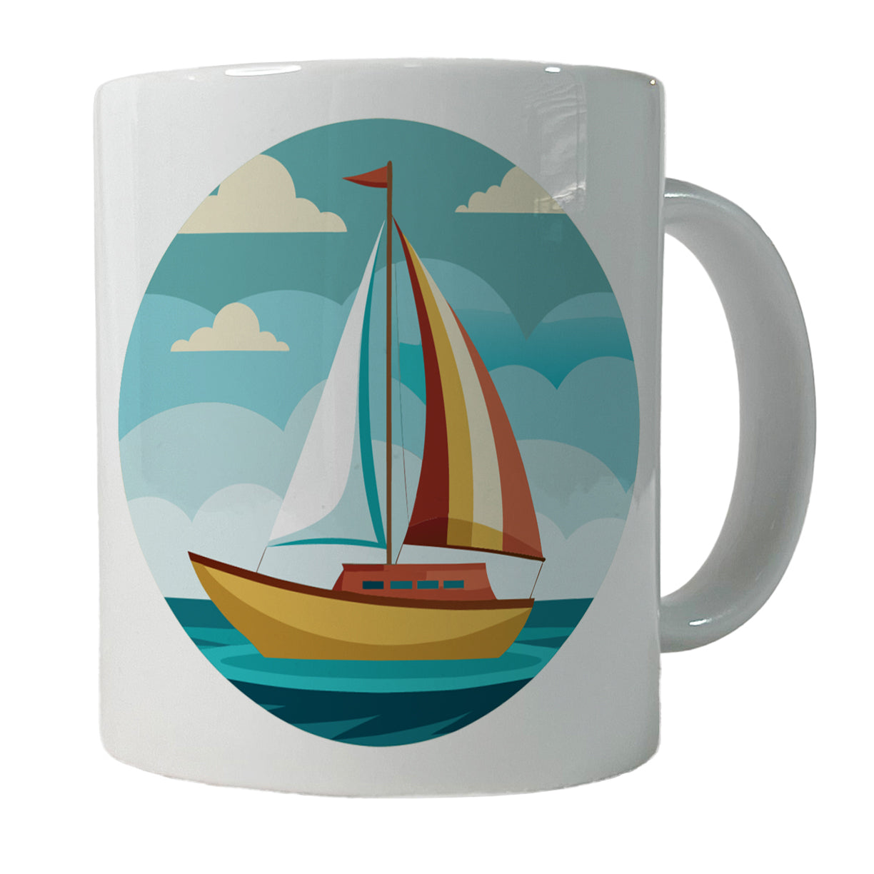 Sailboat Sailing Cute Ceramic Tea Coffee Mug Cup - 11oz