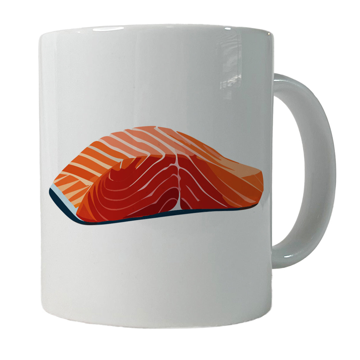 Salmon Fresh Fish Fillet Sockeye Atlantic Ceramic Tea Coffee Mug Cup - 11oz