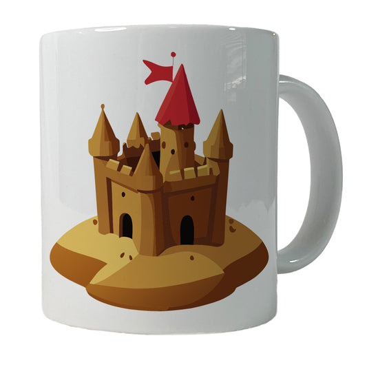 Sand Castle Beach Ceramic Tea Coffee Mug Cup - 11oz