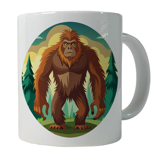 Sasquatch Big Foot Drawing Ceramic Tea Coffee Mug Cup - 11oz