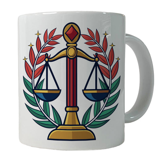 Scales of Justice Ceramic Tea Coffee Mug Cup - 11oz