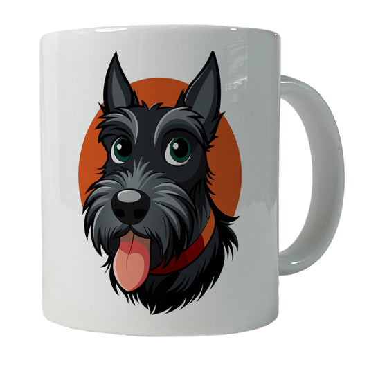Scottish Terrier Scottie Sticking Out Tongue Ceramic Tea Coffee Mug Cup - 11oz