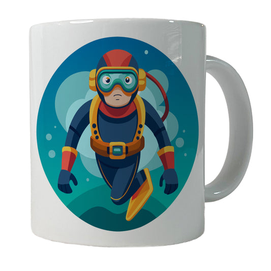 Scuba Diver Diving Ceramic Tea Coffee Mug Cup - 11oz