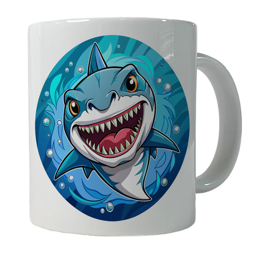 Shark in Ocean Scary Ceramic Tea Coffee Mug Cup - 11oz