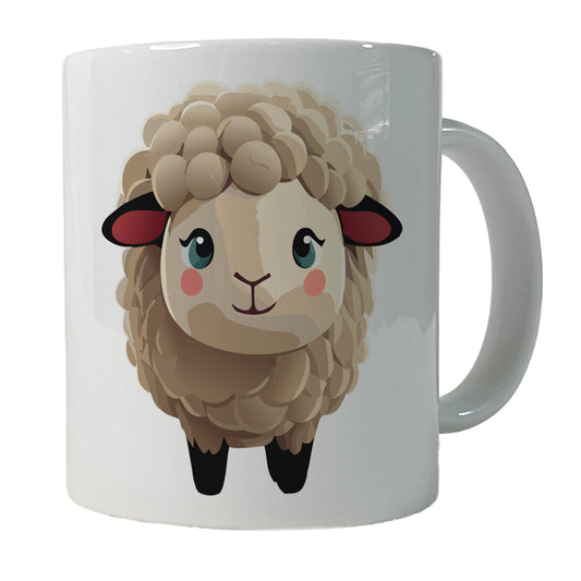 Sheep Chibi Standing Ceramic Tea Coffee Mug Cup - 11oz