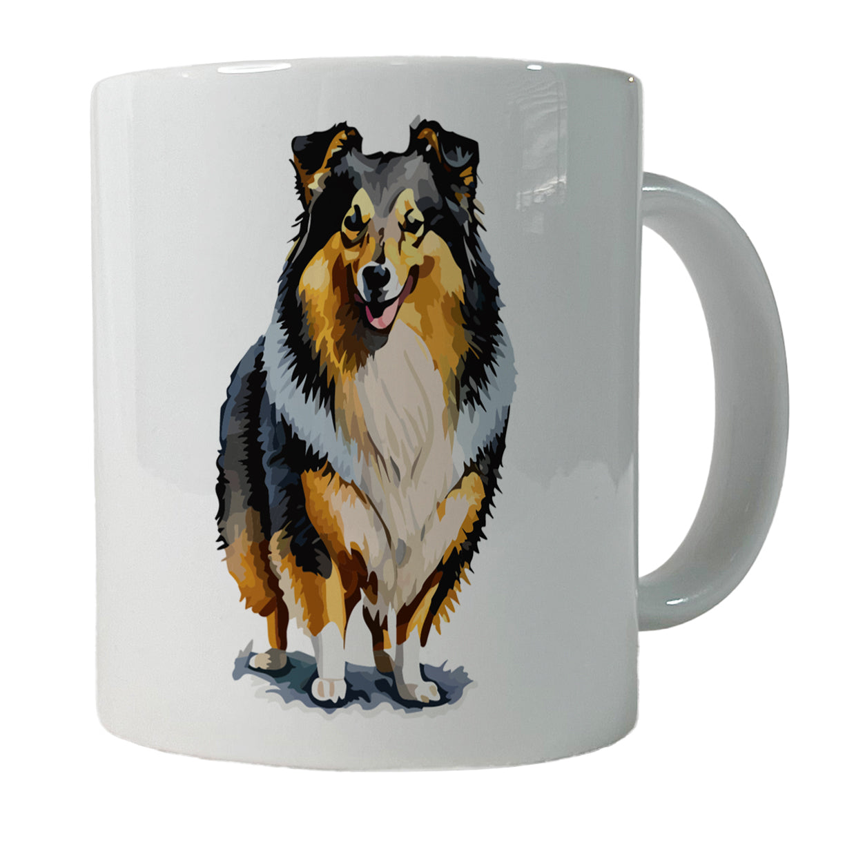 Shetland Sheepdog Standing Ceramic Tea Coffee Mug Cup - 11oz