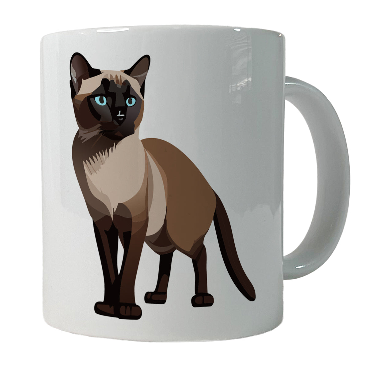 Siamese Cat Standing Ceramic Tea Coffee Mug Cup - 11oz