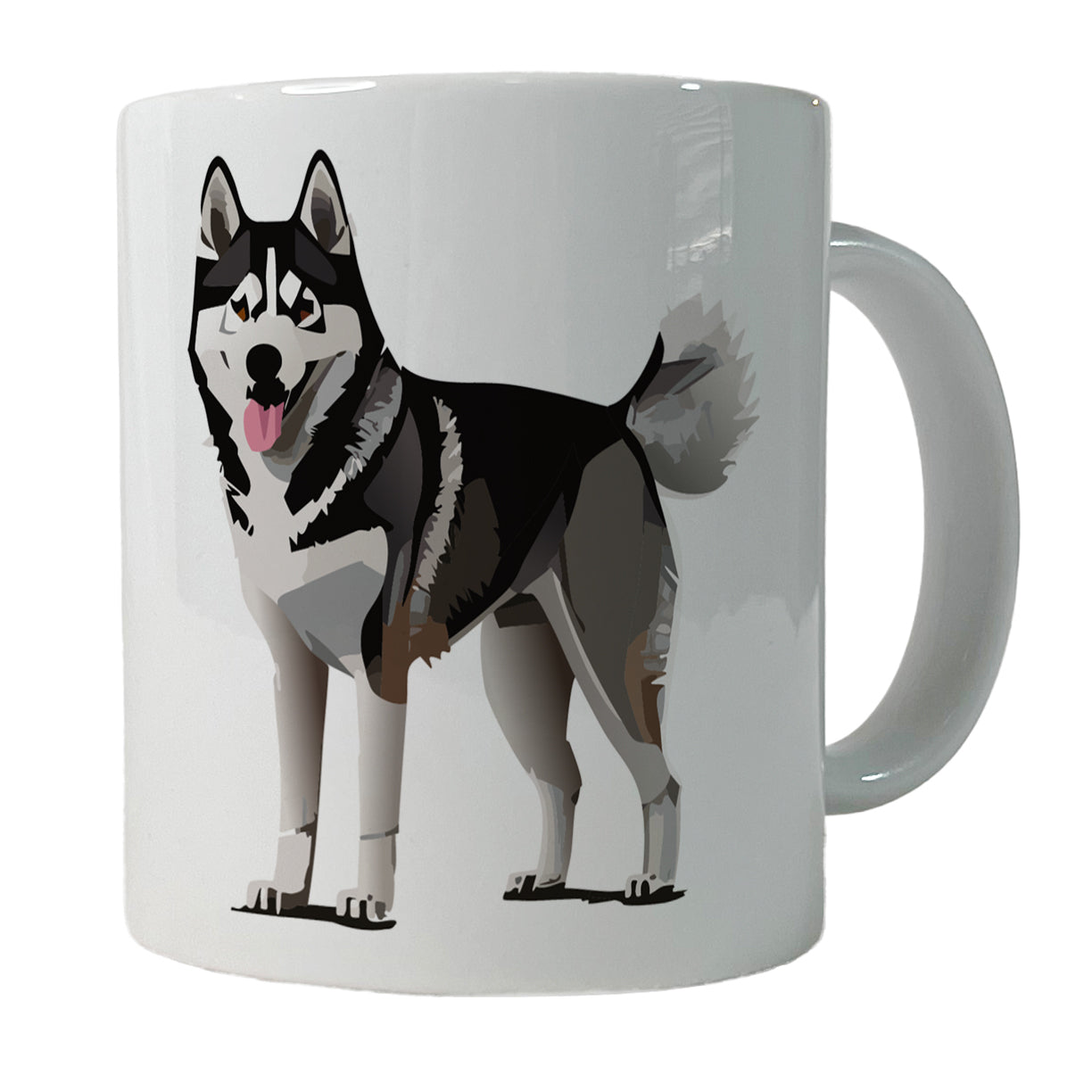 Siberian Husky Dog Standing Ceramic Tea Coffee Mug Cup - 11oz