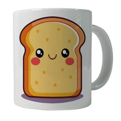 Smiling Toast Cute Ceramic Tea Coffee Mug Cup - 11oz