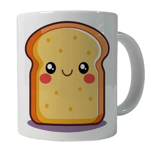 Smiling Toast Cute Ceramic Tea Coffee Mug Cup - 11oz
