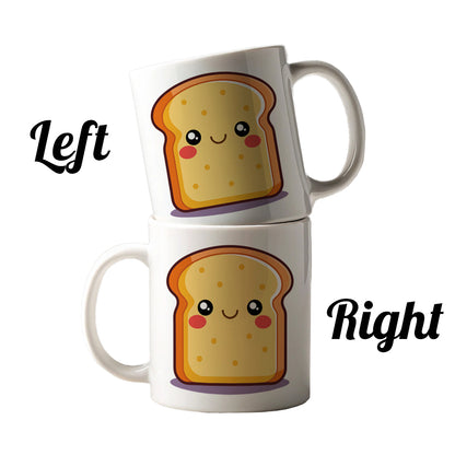 Smiling Toast Cute Ceramic Tea Coffee Mug Cup - 11oz