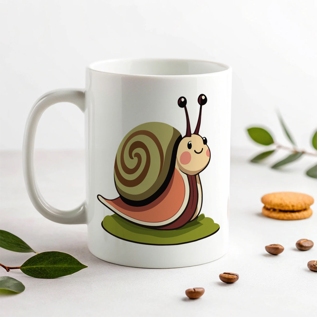 Snail Cute Funny Ceramic Tea Coffee Mug Cup - 11oz