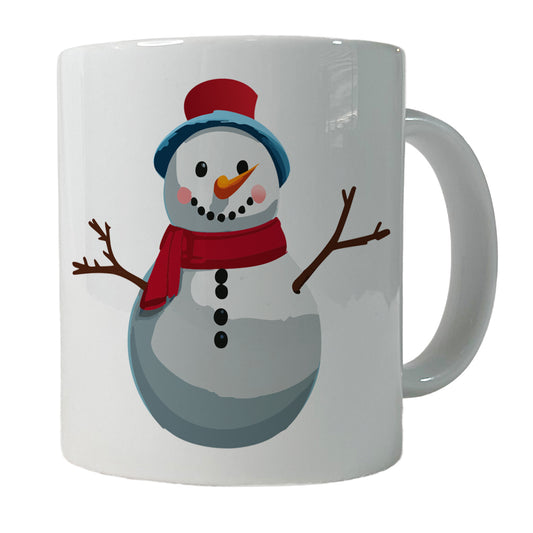 Snowman Happy Winter Christmas Ceramic Tea Coffee Mug Cup - 11oz