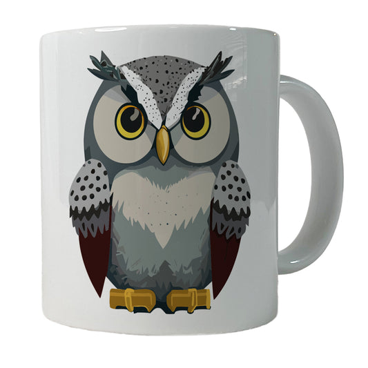 Snowy Owl Staring Ceramic Tea Coffee Mug Cup - 11oz