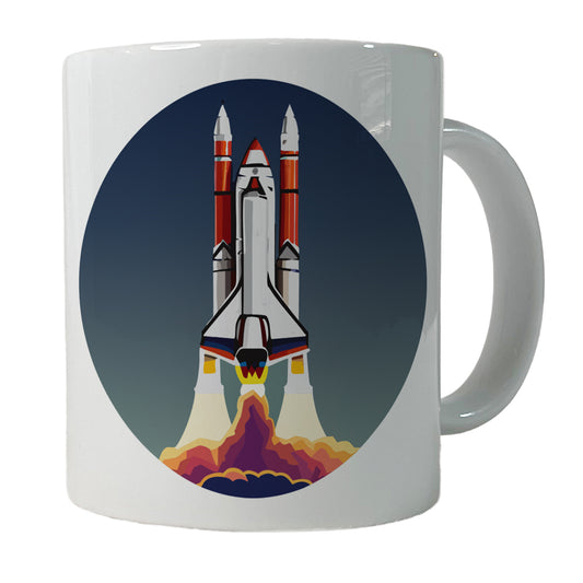 Space Shuttle Launch Blasting Off Ceramic Tea Coffee Mug Cup - 11oz