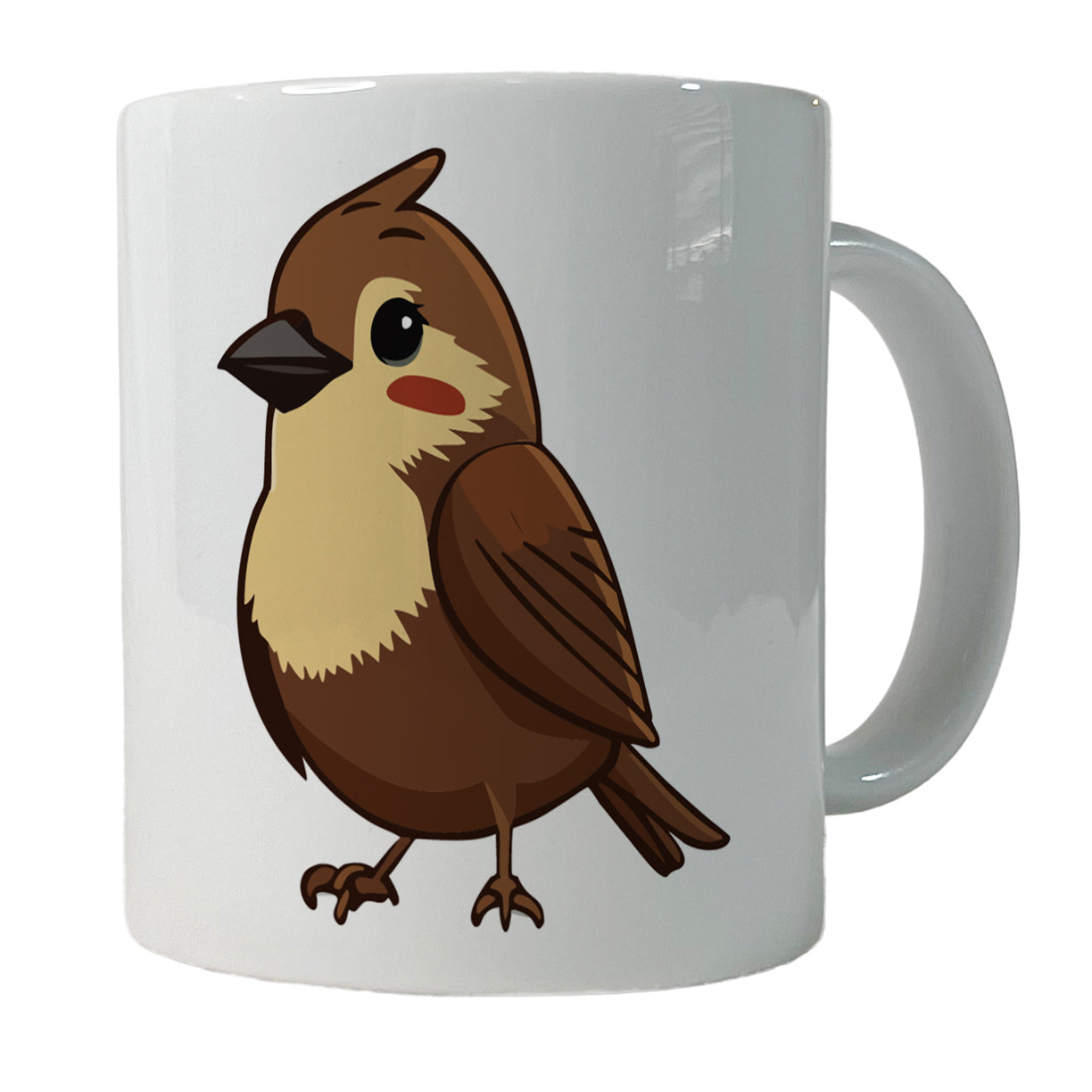Sparrow Brown Bird Cute Ceramic Tea Coffee Mug Cup - 11oz