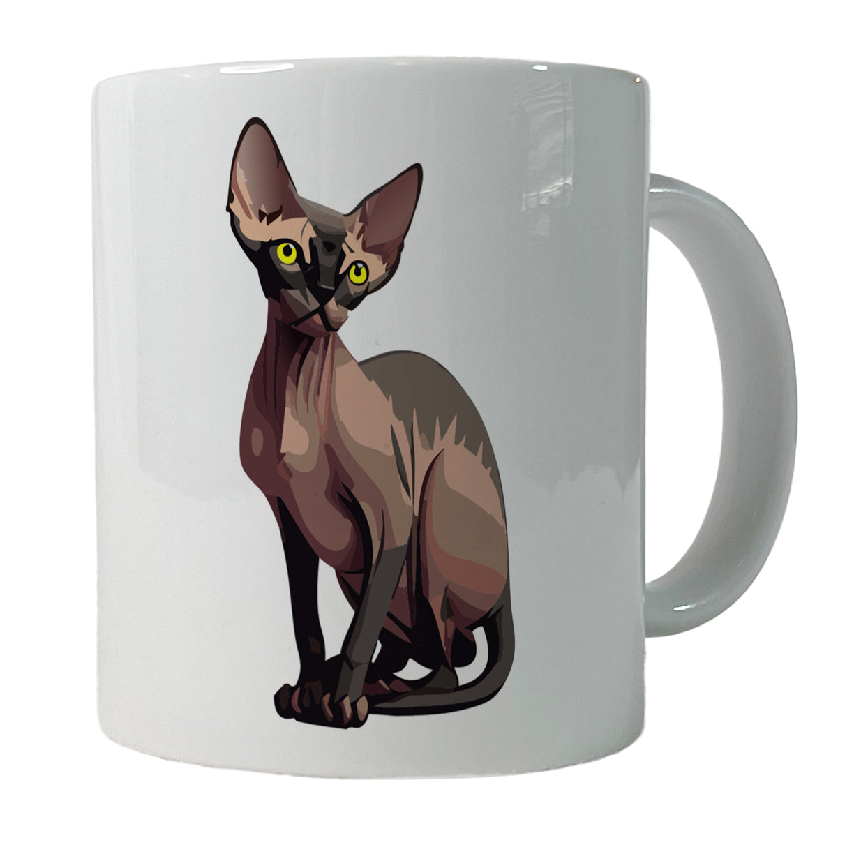 Sphynx Cat Sitting Ceramic Tea Coffee Mug Cup - 11oz