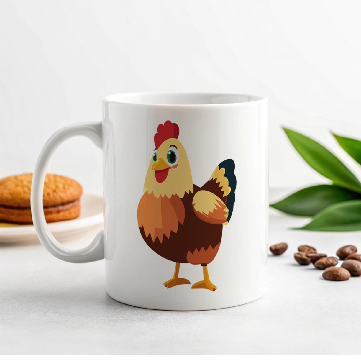 Standing Rooster Happy Ceramic Tea Coffee Mug Cup - 11oz
