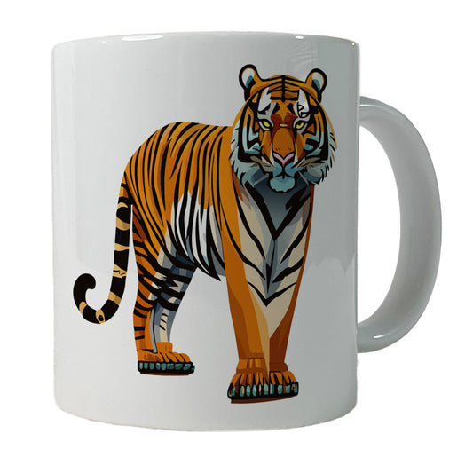 Standing Tiger Ceramic Tea Coffee Mug Cup - 11oz
