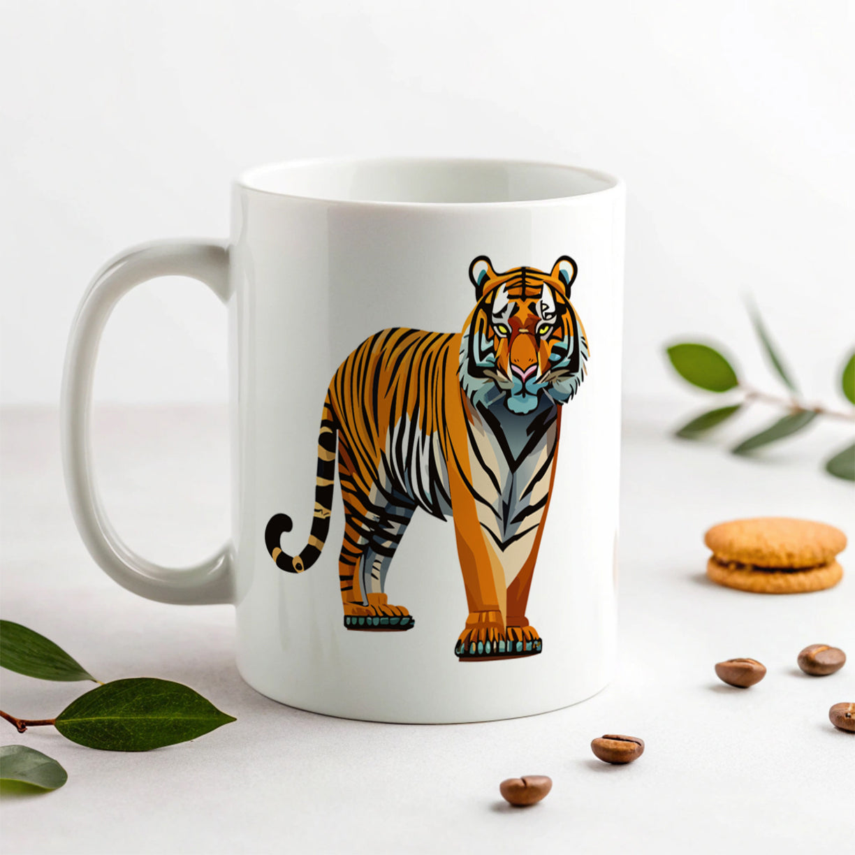 Standing Tiger Ceramic Tea Coffee Mug Cup - 11oz