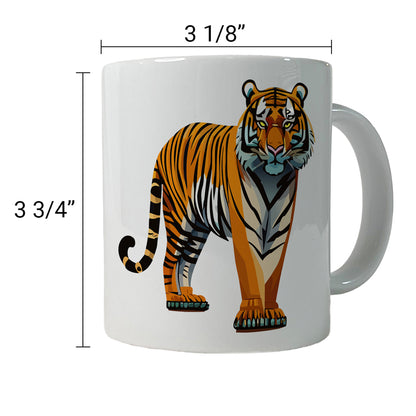 Standing Tiger Ceramic Tea Coffee Mug Cup - 11oz