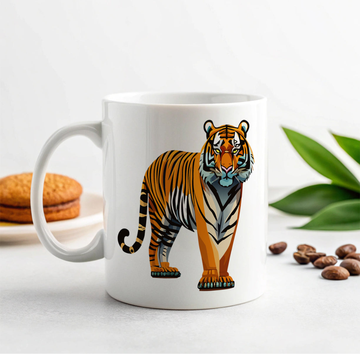 Standing Tiger Ceramic Tea Coffee Mug Cup - 11oz