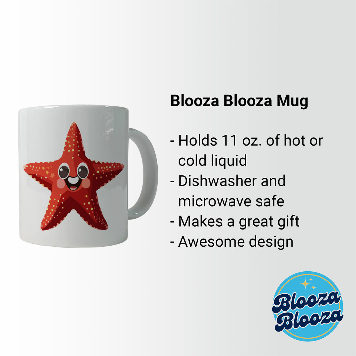 Starfish Star Fish Ocean Animal Funny Ceramic Tea Coffee Mug Cup - 11oz