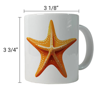 Starfish Star Fish Ocean Animal Orange Ceramic Tea Coffee Mug Cup - 11oz