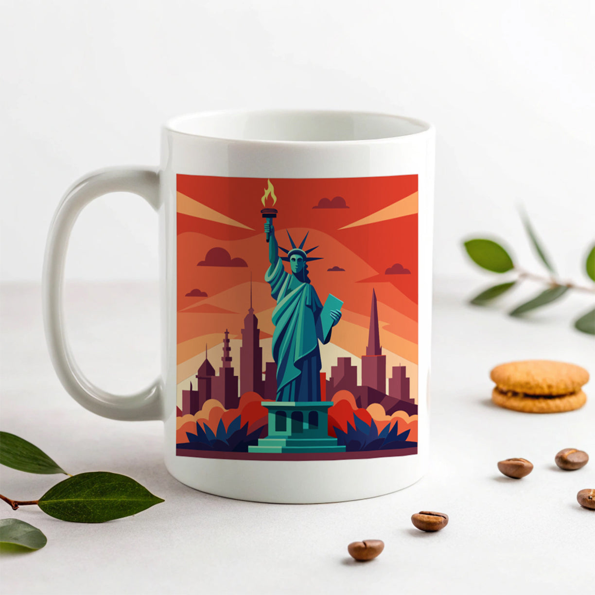 Statue of Liberty Ceramic Tea Coffee Mug Cup - 11oz