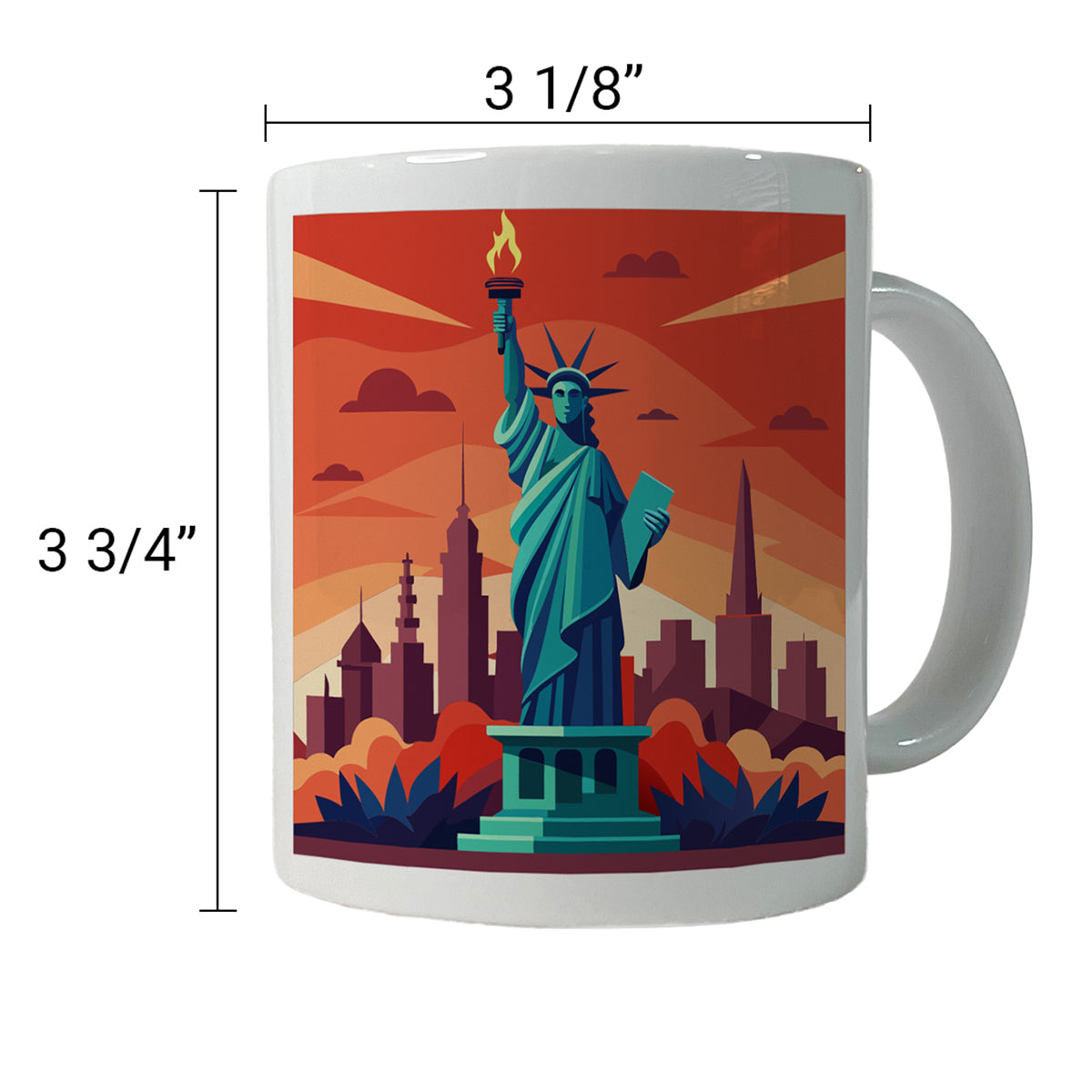 Statue of Liberty Ceramic Tea Coffee Mug Cup - 11oz