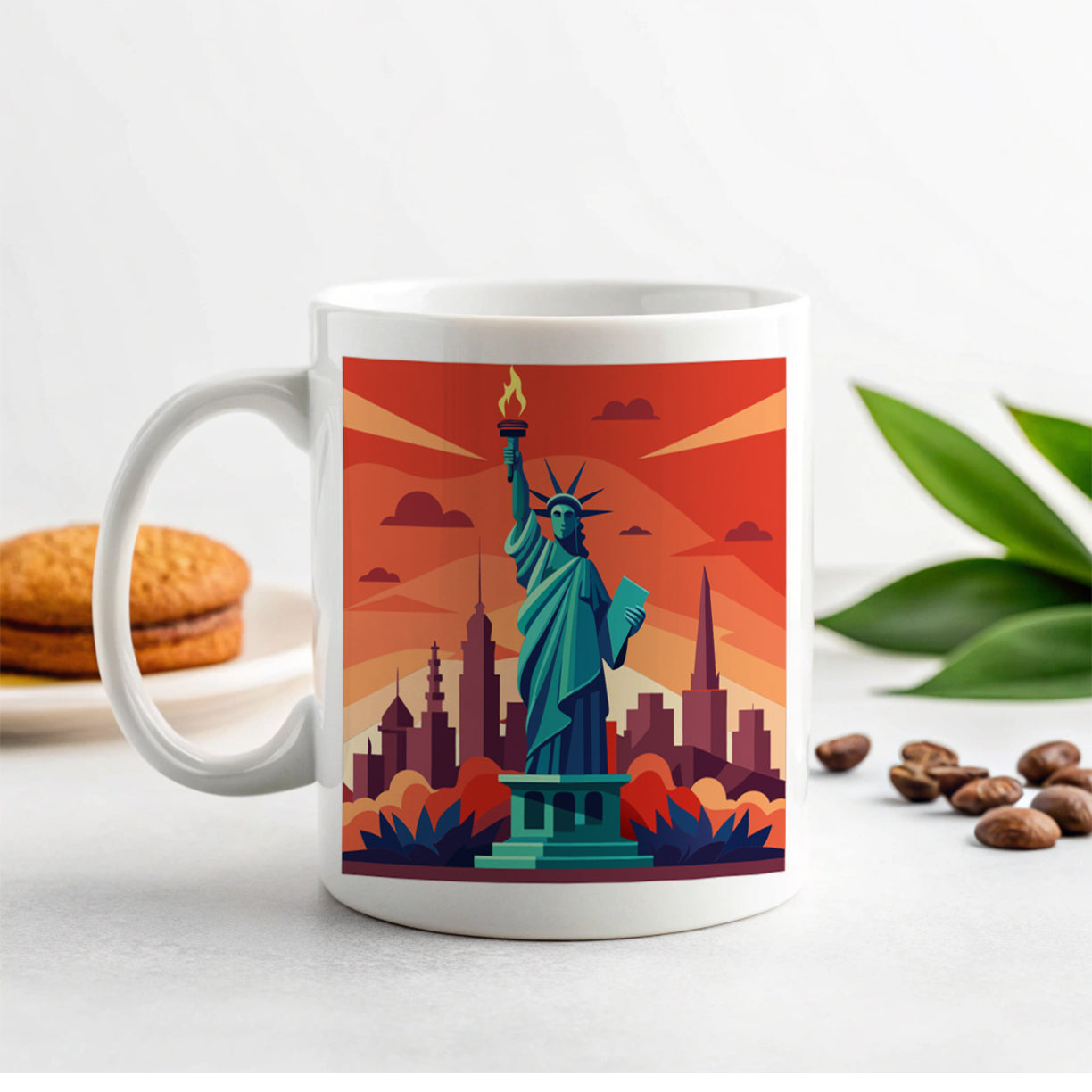 Statue of Liberty Ceramic Tea Coffee Mug Cup - 11oz