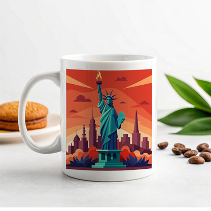 Statue of Liberty Ceramic Tea Coffee Mug Cup - 11oz