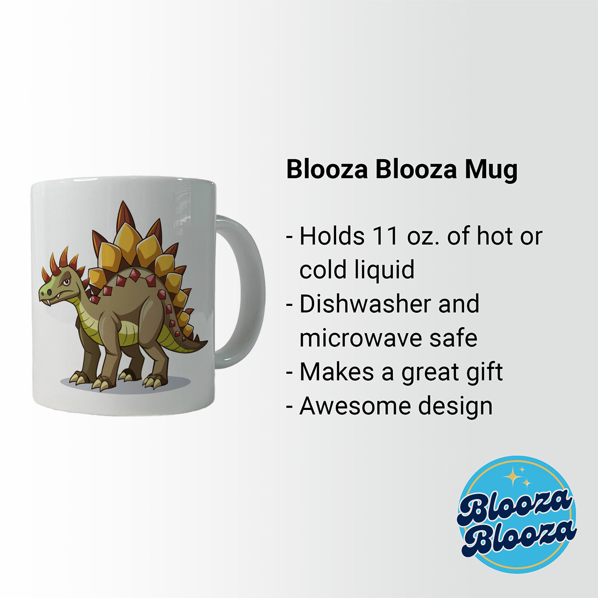 Stegosaurus Dinosaur Ceramic Tea Coffee Mug Cup - 11oz